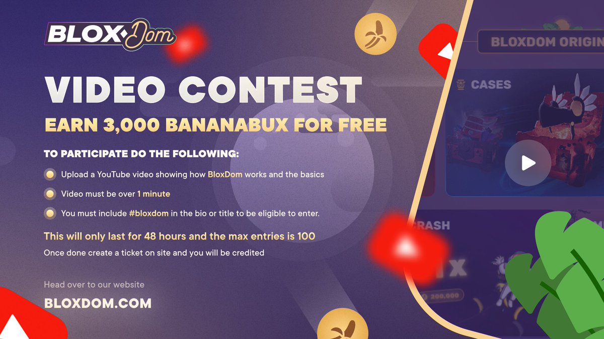 Another event live in our discord.gg/bloxdom 

EARN 3000 FOR FREE! GO GO GO 

The MOST rewarding Roblox Gambling Site bloxdom.com/r/TWITTER