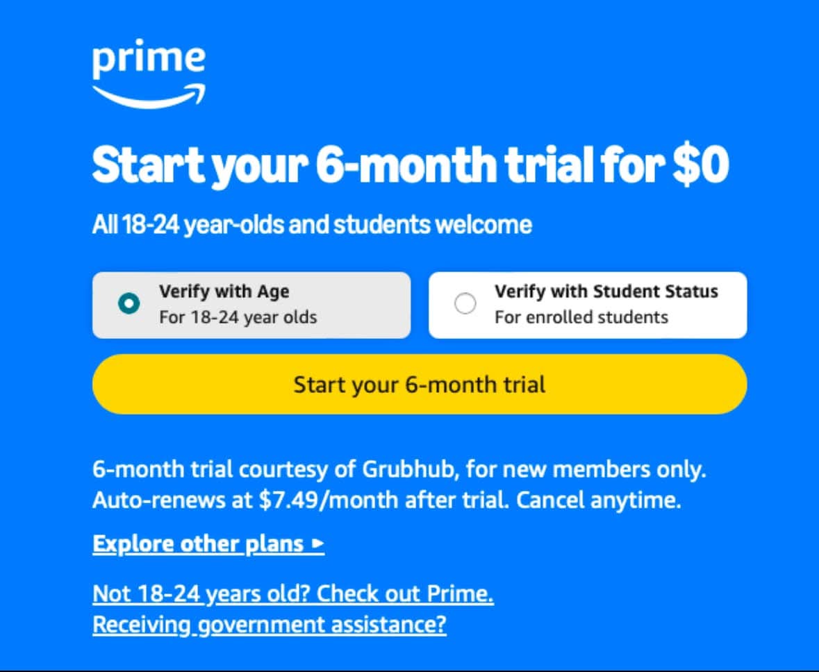 FKingDeals's tweet image. FREE AMAZON PRIME & GRUB HUB FOR 6 MONTH!
(All 18-24 year-olds and students welcome)
amzn.to/3VLwpwV
#amazon #amazonfinds #trump #tiktok
#giftcards #Giveaway #amazongiftcard
#ps5 #xbox #fortnite #MarvelRivals