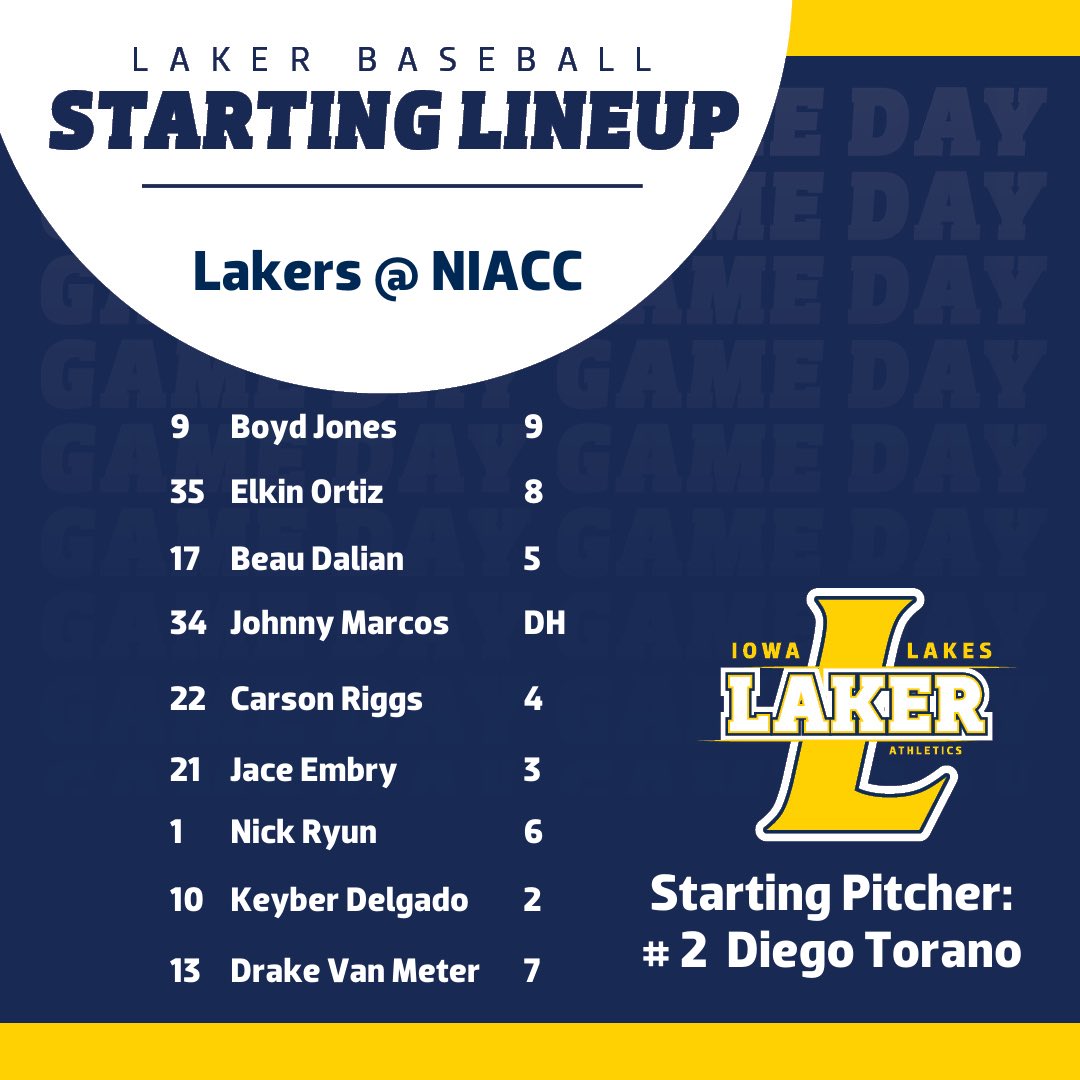 💥⚾️GAME DAY⚾️💥

📍: Mason City, IA
🆚: NIACC 
⏰: 1:00 pm &amp; 4:00 pm
🎥: niacctrojans.com/live