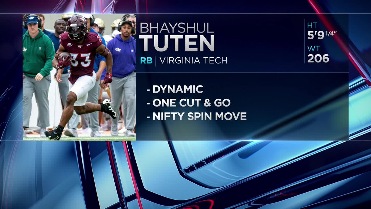 NFL Network (@nflnetwork) on Twitter photo The <a href="/Jaguars/">Jacksonville Jaguars</a> secured the “SPEED.” 💨
Bhayshul Tuten is headed to Jacksonville 🌴 <a href="/MoveTheSticks/">Daniel Jeremiah</a>
📺: 2025 #NFLDraft on NFLN/ESPN/ABC
📱: Stream on <a href="/NFLPlus/">NFL+</a> The <a href="/Jaguars/">Jacksonville Jaguars</a> secured the “SPEED.” 💨
Bhayshul Tuten is headed to Jacksonville 🌴 <a href="/MoveTheSticks/">Daniel Jeremiah</a>
📺: 2025 #NFLDraft on NFLN/ESPN/ABC
📱: Stream on <a href="/NFLPlus/">NFL+</a>