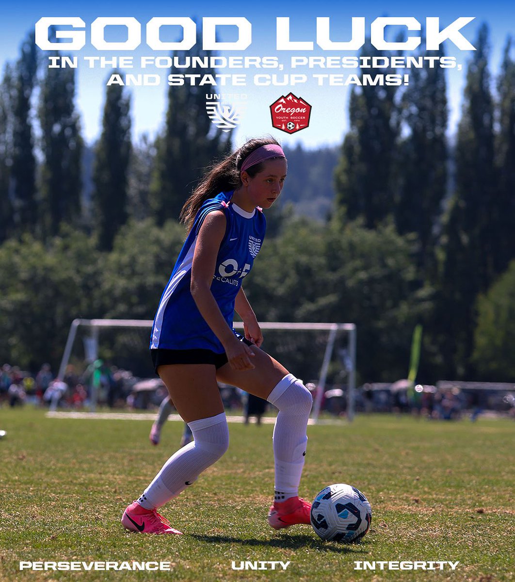 Unitedpdxgirls's tweet photo. Good luck to all of our teams participating in the @ORYouthSoccer State Cup, Presidents Cup, and Founders Cup.
Let’s go United!
#weareunited #unitedisthefuture #playunited #futureisnow #oysa https://t.co/DxHAZifo2K