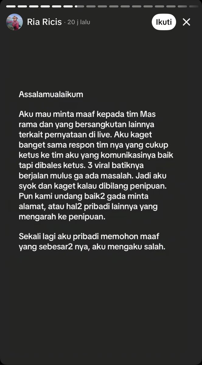 whoopziiy's tweet photo. Ria Ricis klarifikasi 

mintak maaf tapi masih ada kata kata nyalahin team rama (cukup ketus ke tim aku yg komunikasinya cukup baik)😂 https://t.co/a7UwHoAvyc