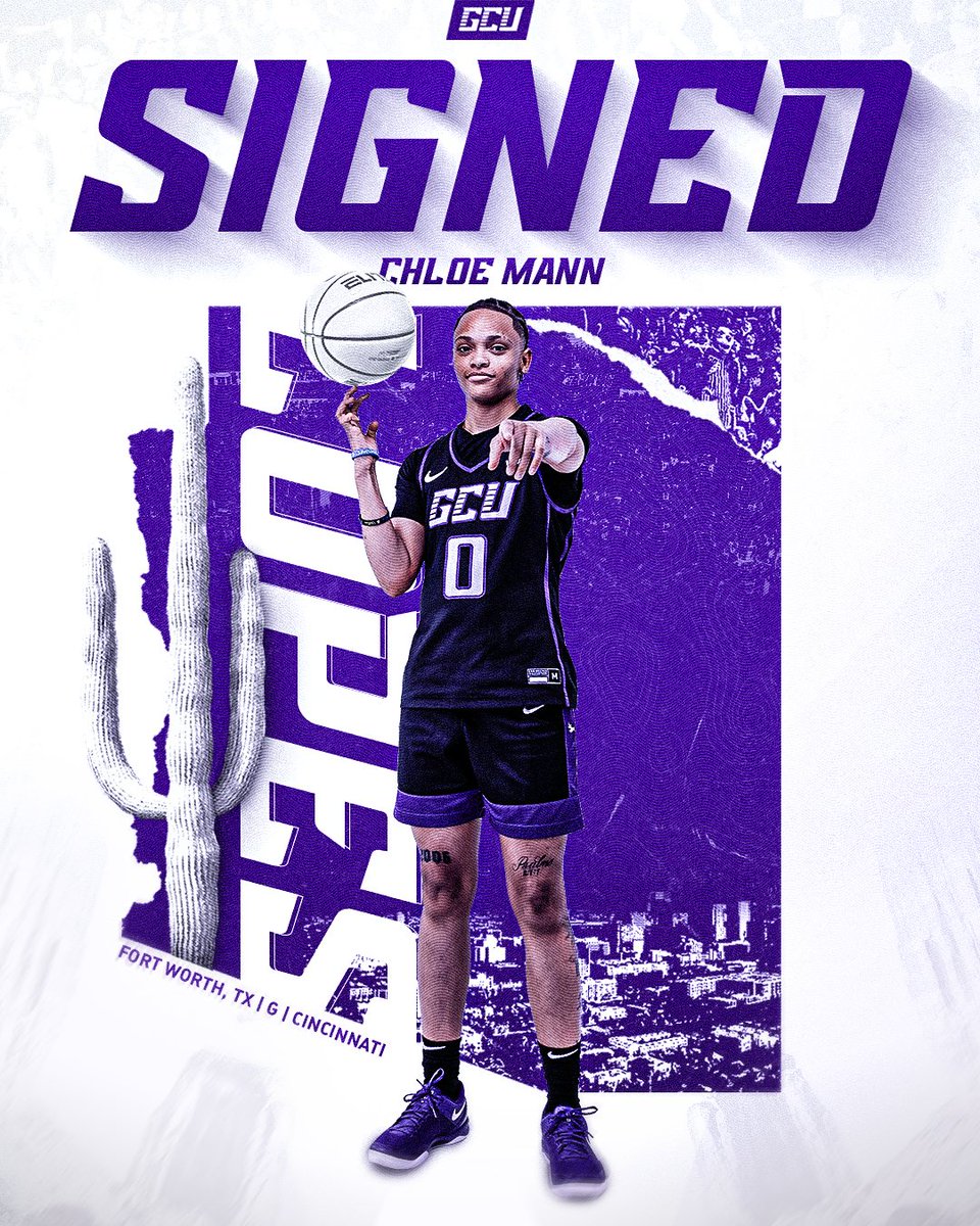GCU Women's Basketball (@gcu_wbb) on Twitter photo Chloe Mann is a GCU Lope!! โช๏ธ๐ฃ
No. 0๏ธโฃ, point guard from Fort Worth, Texas, <a href="/chloe_mann0/">Chloe Mann</a> has officially ๐ผ๐ฒ๐ฐ๐ท๐ฎ๐ญ โ๏ธ Chloe Mann is a GCU Lope!! โช๏ธ๐ฃ
No. 0๏ธโฃ, point guard from Fort Worth, Texas, <a href="/chloe_mann0/">Chloe Mann</a> has officially ๐ผ๐ฒ๐ฐ๐ท๐ฎ๐ญ โ๏ธ
