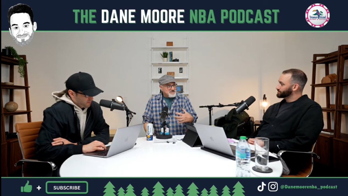 DaneMooreNBA's tweet image. I got laid off from my writing gig covering the Wolves on April 26th, 2020. And excited to share that as of today — April 26, 2025 — my company has our own offices with a podcast studio.
Meant a lot to be able to break it in with both @brittrobson and @KyleTheige — who have been…