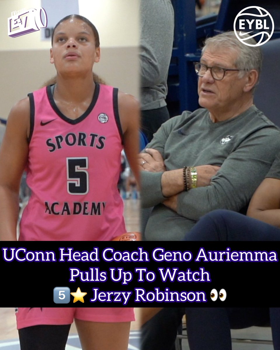 EVision_AZ's tweet image. UConn Head Coach Geno Auriemma pulled up to watch 5️⃣⭐️ Jerzy Robinson at Day 1 of the Girls EYBL in Phoenix 👀🔥 @JerzyRobinson @NikeGirlsEYBL @SASwishHoops #2025EYBL