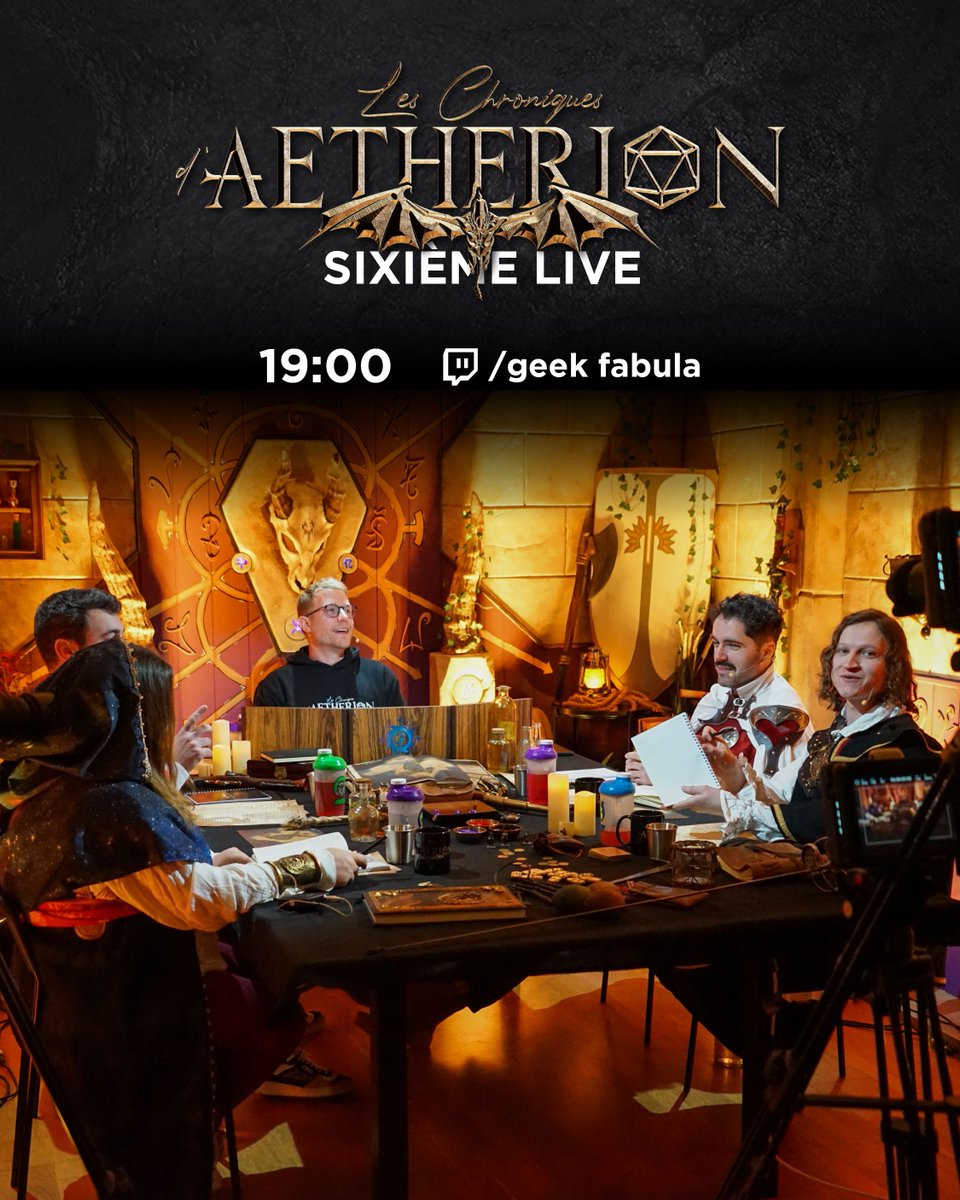🐉 JDR Les Chronique d’Aetherion - LIVE 6 🐉

C’est MAINTENANT ! Rejoignez nous pour le dernier live de cette saison d'Aetherion, le dernier chapitre de cet Narratif sur l’île de Nura’an…
On part avec Gobelin, Mahn, <a href="/diabalzane/">Diabalzane</a> &amp; <a href="/Rivenzi_/">Rivenzi</a> 

👉 On se retrouve sur Twitch !