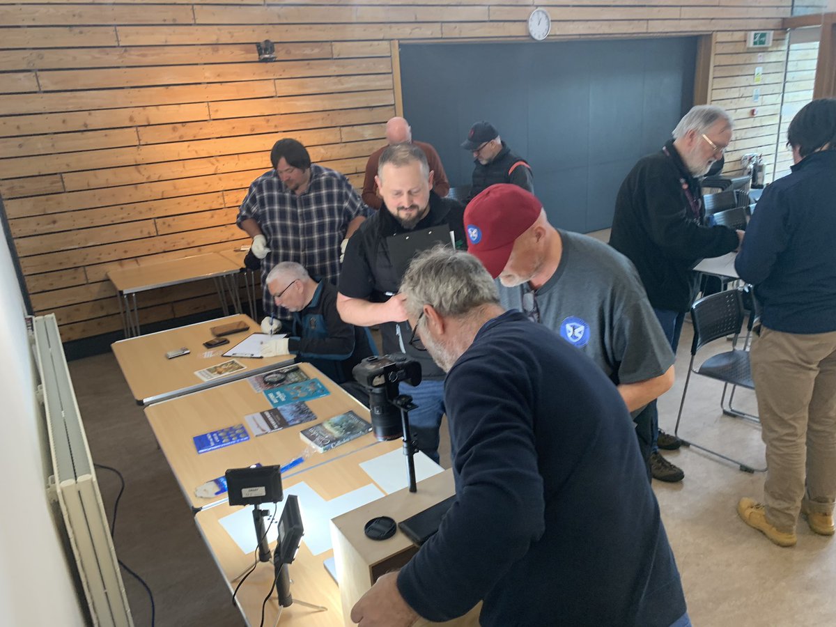 ProfTonyPollard's tweet photo. Fantastic day at Culloden with @NTS_archaeology &amp; our crack team with finds masterclass &amp; lead shot cataloguing. We got through the 90 pieces we found during work on the battlefield in October.  Rounded off with a well attended guided tour. Smashing to be back @UofGWarstudies https://t.co/9LKGZm1l6Y