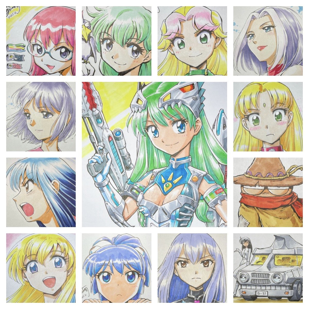 「お台場ドリームワールド展2025」に第2次作品搬入に行きました。

B4の作品×1、色紙×1、
そして比較的お求めやすいミニ色紙は26枚という怒涛の追加投入!
(フルカラー×13、パートカラー×8、モノクロ×5)

Gallery 21 にて5月18日まで開催中です。お気軽にお立ち寄りを。 