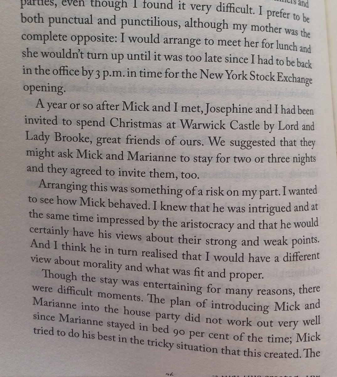 AManningHistory's tweet photo. It reminded me of a funny story of the Prince wrote in his book, when Mick Jagger &amp; Marianne Faithfull were invited to Warwick Castle one Christmas, &amp; the shambles that followed.

I once asked Lady Brooke about this story, but she refused to talk about "the disgusting creatures"! https://t.co/DpzVbad8Mt