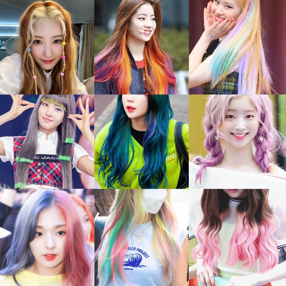 stayclectic's tweet photo. i truly believe that idols dying their hair crazy colors again will bring kpop back to its prime https://t.co/TVNB7KA0su
