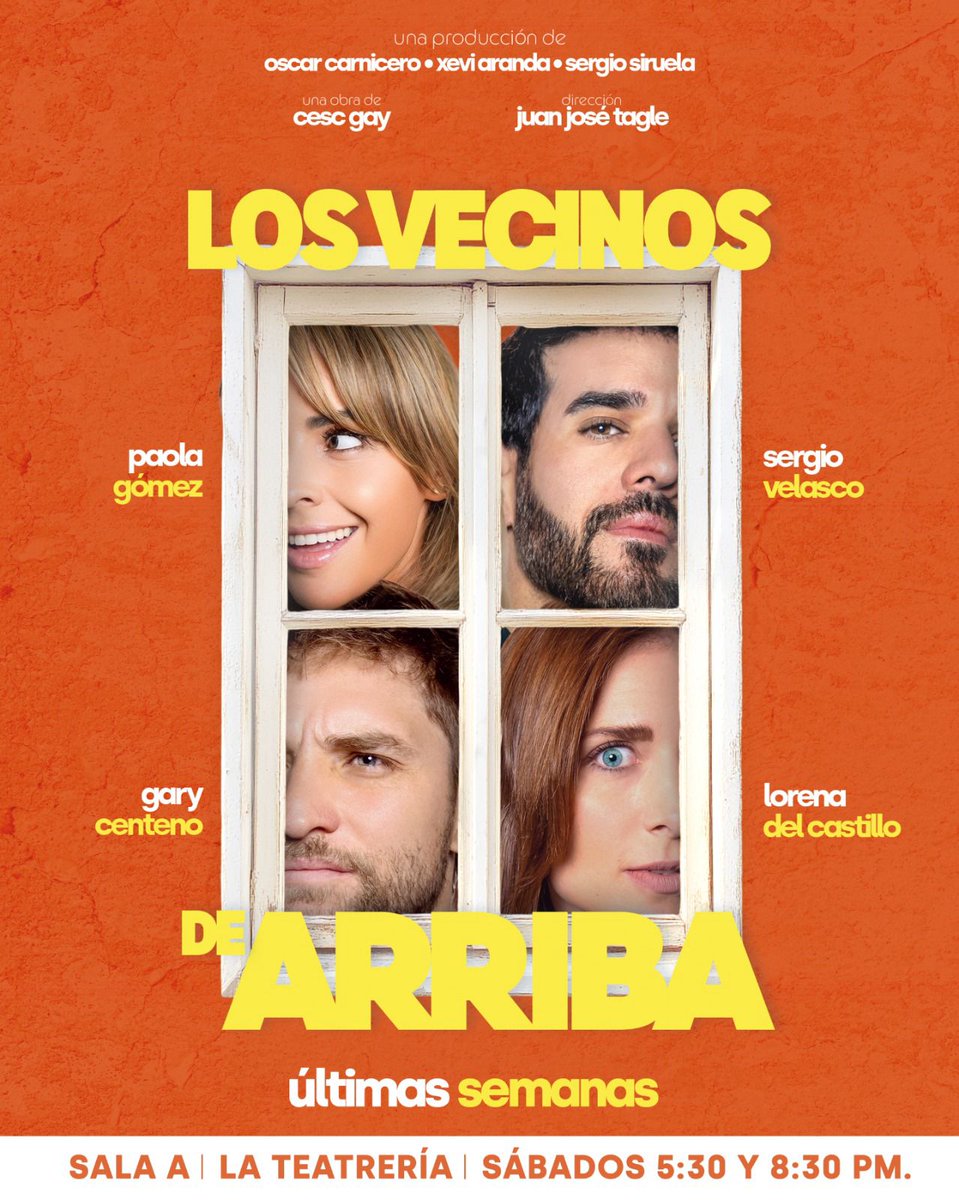 Pases dobles para que asistan HOY al cierre de temporada de "Los Vecinos de arriba" 8:30pm en La Teatreria

Únicamente:
🌟Nombre completo
🌟Like y RT a esta publicación
🌟Captura de Pantalla de que nos sigues en Facebook 👇🏾

facebook.com/share/15bSuiLt…

Ganadores contactados vía DM🎉