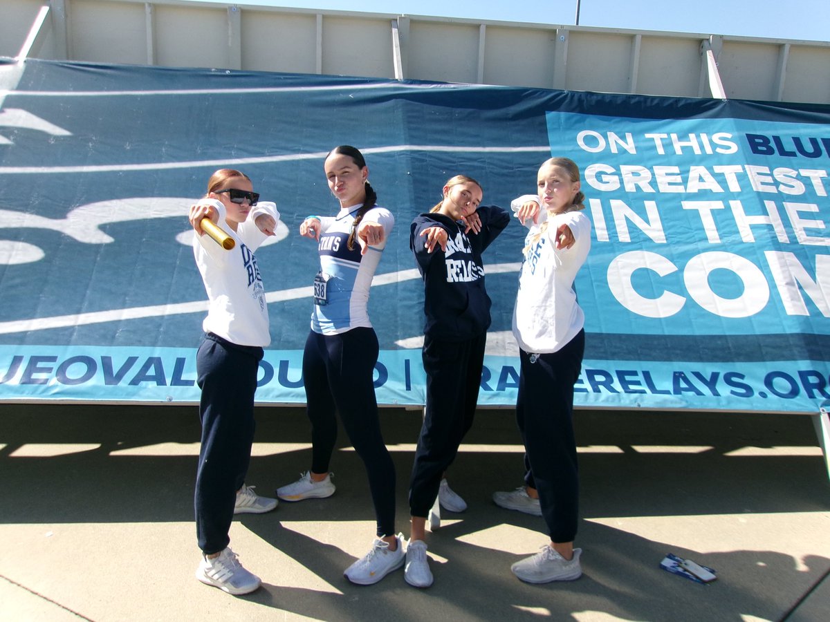 TitanGirlsTrack's tweet photo. The girls’ 4x100 placed 18th out of 96 teams!  They also broke a 35 year old school record!  The old record was 50.36 and they ran a 49.93!  Amazing job ladies! https://t.co/HTFeAd3TU1