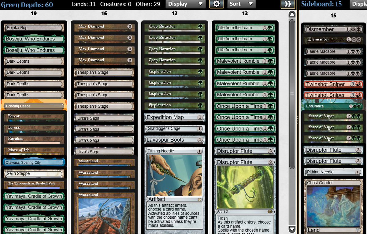 SproutsMtg's tweet image. 3rd place in today's Challenge
Lost twice to Mono U Omnitell, truly the worst matchup for this build.
Games were quite interesting though, and I very nearly had it
GGs