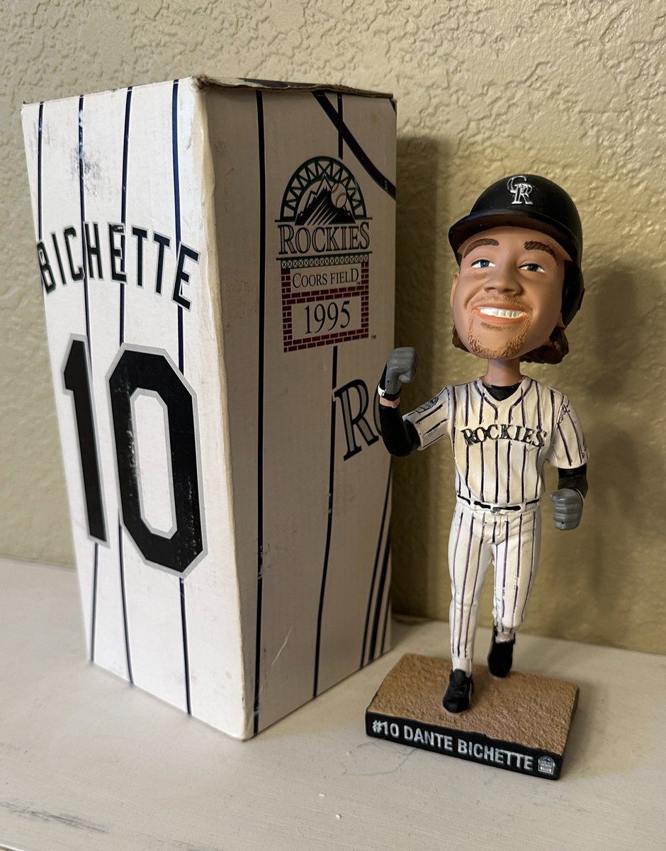 Since today’s 30th Anniversary Celebration
features a first pitch thrown by Dante Bichette let’s give away his bobblehead! For a chance to win like or RT &amp; tell me what your favorite Coors Field memory is (I’ll be sharing a few of mine tomorrow) Winner chosen Tuesday!