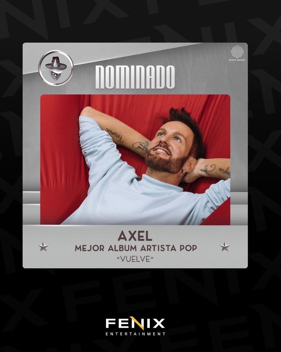 ¡Felicitaciones a <a href="/AxelOficial/">Axel</a> , nominado en los Premios Gardel! 

“VUELVE” - Mejor Album Artista Pop