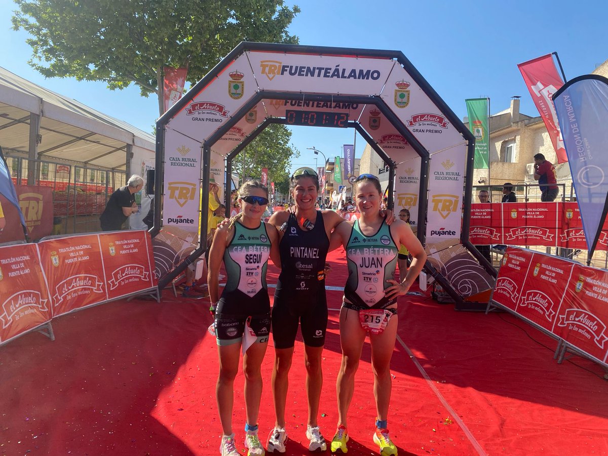 FETRI (@triatlonsp) on Twitter photo Marta Pintanel gana en el <a href="/trifuentealamo/">trifuenteálamo</a> el #clasificatorio para el Campeonato de #España de #Triatlón Sprint #SomosTriatlon
🥇 Marta Pintanel
🥈 Alejandra Seguí, <a href="/CEABetera/">Club Triatló CEA Bétera</a>
🥉 Noelia Juan, <a href="/CEABetera/">Club Triatló CEA Bétera</a>
<a href="/deportegob/">CSD</a> <a href="/fuentealamo/">Ayto. Fuente Álamo de Murcia</a> <a href="/trimurcia/">Fed Triatlón Murcia</a> Marta Pintanel gana en el <a href="/trifuentealamo/">trifuenteálamo</a> el #clasificatorio para el Campeonato de #España de #Triatlón Sprint #SomosTriatlon
🥇 Marta Pintanel
🥈 Alejandra Seguí, <a href="/CEABetera/">Club Triatló CEA Bétera</a>
🥉 Noelia Juan, <a href="/CEABetera/">Club Triatló CEA Bétera</a>
<a href="/deportegob/">CSD</a> <a href="/fuentealamo/">Ayto. Fuente Álamo de Murcia</a> <a href="/trimurcia/">Fed Triatlón Murcia</a>