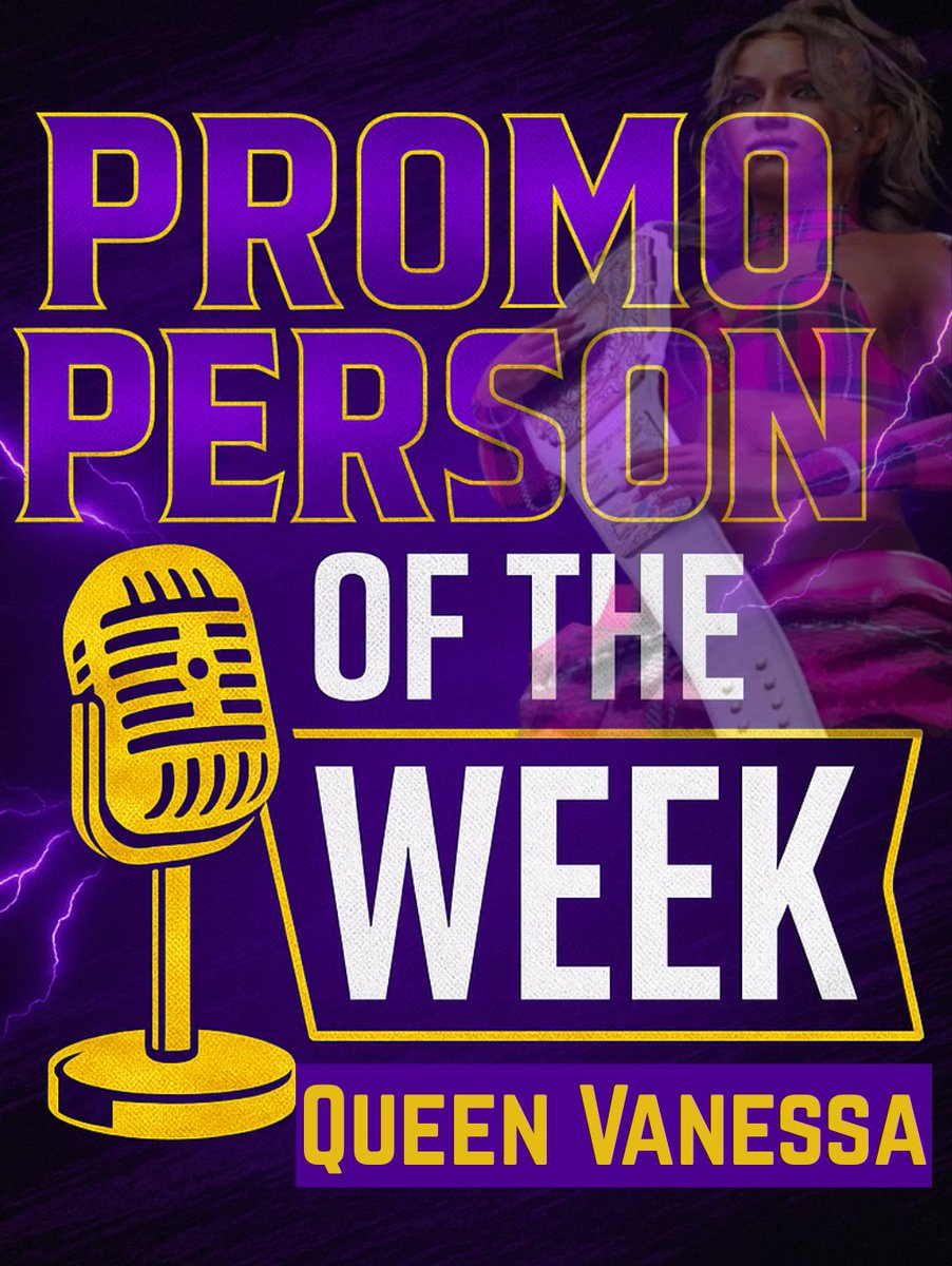 GildedWrestling's tweet photo. PROMO PERSON OF THE WEEK

None other than Queen Vanessa
From music videos. To Boss Bitch Energy. 

👑 Crowns get polished. Mic skills get respected. 
#QueenEnergy #GWE #PromoOfTheWeek #QueenVanessa #WednesdayNightTempo #GoldStandard #MicWorkMatters #GWEUniverse https://t.co/syXiyRCIWo