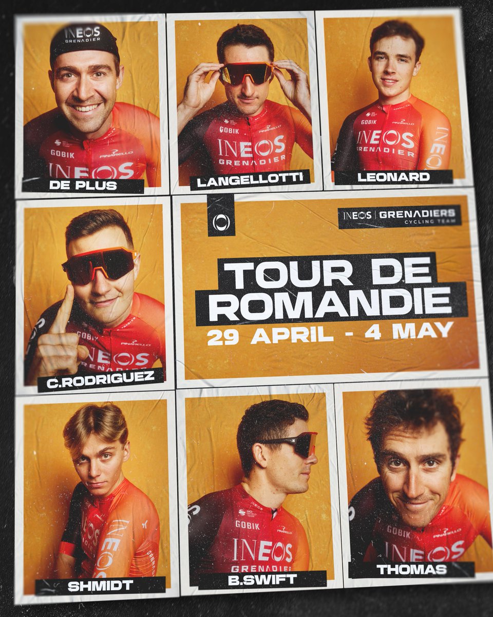 Next week we head to Switzerland to tackle #TDR2025 🇨🇭

Meet our lineup, which includes a couple of former Romandie winners 👊