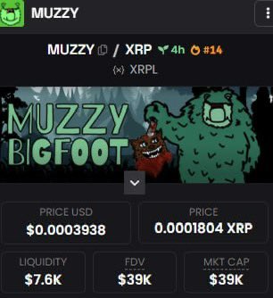 Dexscreener Updated 🟢  

Lets help each other to hit the rocket on dex, so we can pass Fuzzy Bear asap. 🚀

Chart : dexscreener.com/xrpl/4d555a5a5…