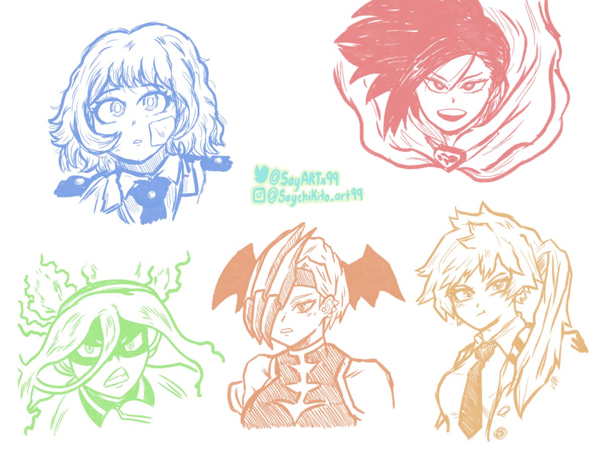 SayARTx99's tweet image. Doodles Waifus Mha ✨🔥

Algunos doodles que hice en directo en mi cuenta tik tok ^^

#MomoYaoyorozu #nejire #ryukyu #NejireHadou #BNHA #MHA #Fanart #mhafanart  #AnimeArt #doodle #waifus #itsukakendo #burnin #Doodles #ArtistsOfTwitter #parati