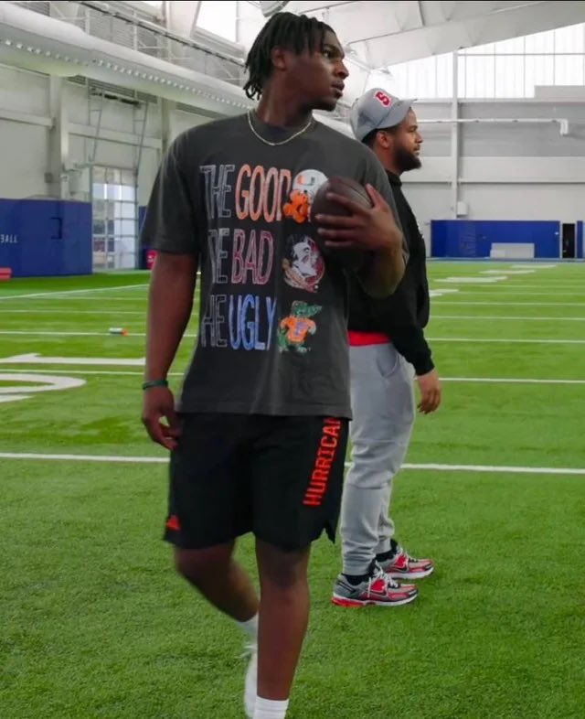 SleeperTitanUp's tweet image. Cam Ward might not like the Gators, but he’s gonna have to put the beef aside and link up with Chimere Dike at WR.