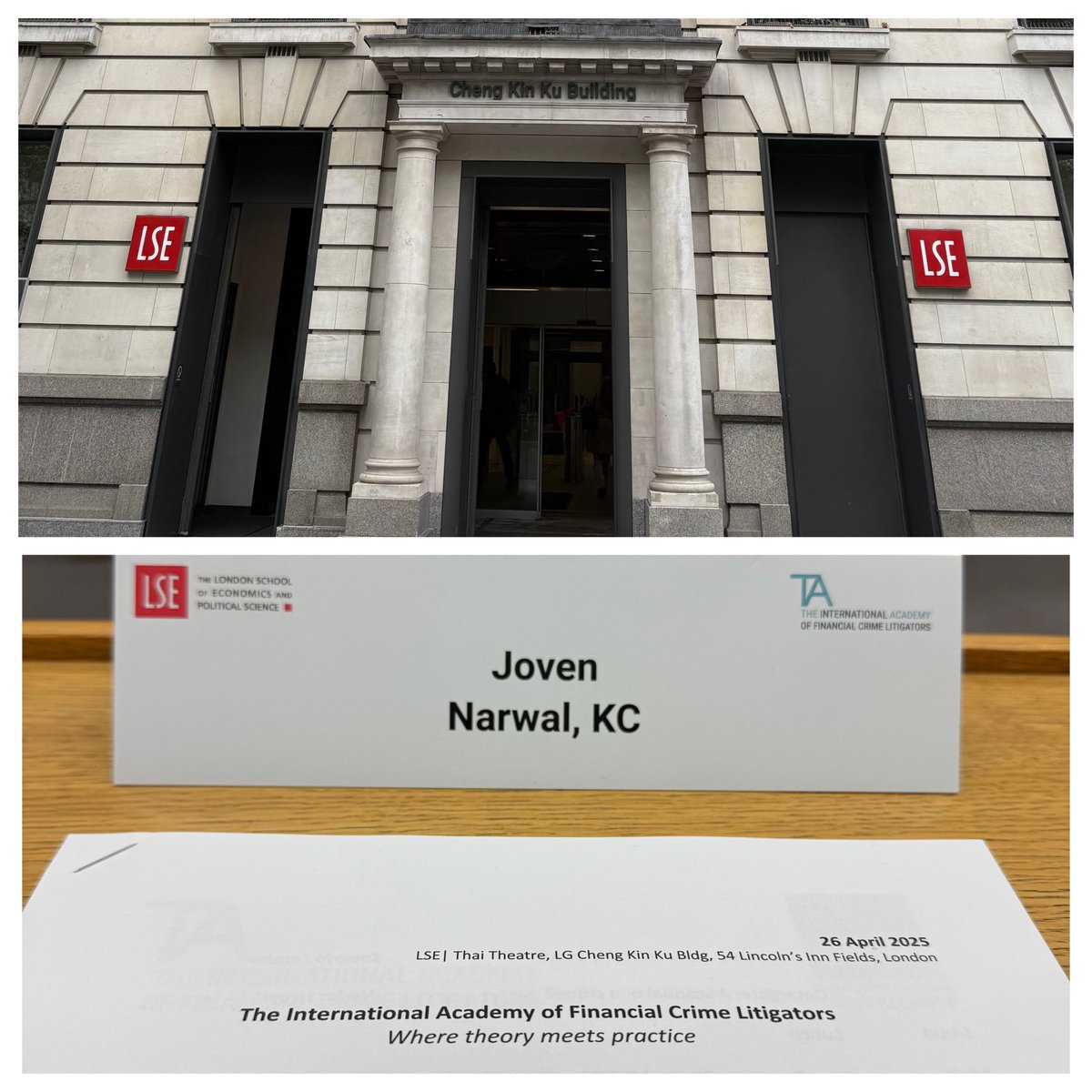 Joven Narwal, KC (@jovennarwal) on Twitter photo Today at the London School of Economics Law School, I shared reflections on criminal securities enforcement, extradition, and international cooperation in capital markets investigations at The International Academy of Financial Crime Litigators’ meeting. <a href="/LSELaw/">LSE Law School</a> <a href="/TheAcademyBrass/">International Academy of Financial Crime Litigator</a> Today at the London School of Economics Law School, I shared reflections on criminal securities enforcement, extradition, and international cooperation in capital markets investigations at The International Academy of Financial Crime Litigators’ meeting. <a href="/LSELaw/">LSE Law School</a> <a href="/TheAcademyBrass/">International Academy of Financial Crime Litigator</a>