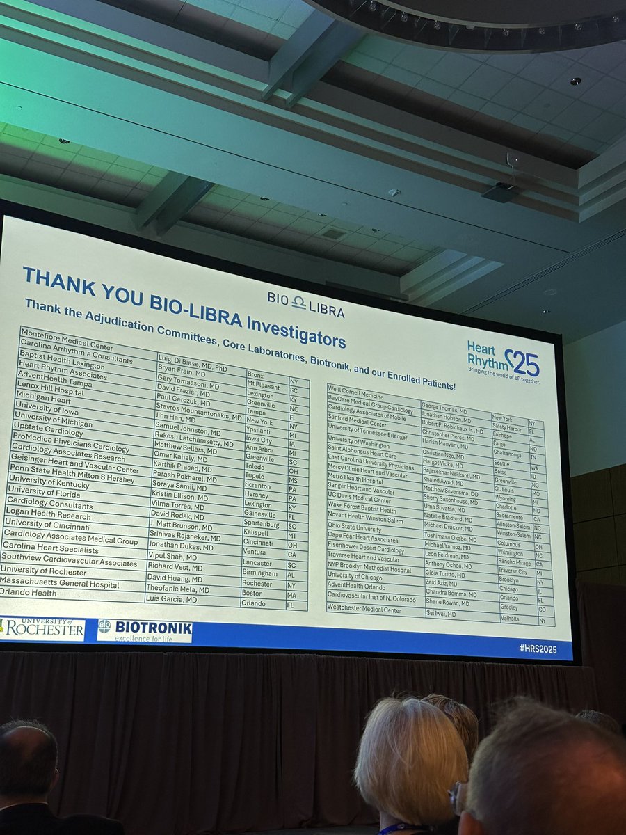 Kristie Coleman (@kcole_12) on Twitter photo ♎️Trailblazing #BIOlIBRA trial led by PIs <a href="/VKutyifa/">Valentina Kutyifa</a> <a href="/jepoolemd/">Jeanne E Poole</a> evaluating sex specific differences in outcomes in NICM patients implanted with primary prevention ICD <a href="/BIOTRONIK_US/">BIOTRONIK US</a> #womaninep <a href="/HRSonline/">Heart Rhythm Society</a>
💡Incredible to see the results of this trial we began in 2017 <a href="/KeepInRhythm/">Stavros Mountantonakis</a> ♎️Trailblazing #BIOlIBRA trial led by PIs <a href="/VKutyifa/">Valentina Kutyifa</a> <a href="/jepoolemd/">Jeanne E Poole</a> evaluating sex specific differences in outcomes in NICM patients implanted with primary prevention ICD <a href="/BIOTRONIK_US/">BIOTRONIK US</a> #womaninep <a href="/HRSonline/">Heart Rhythm Society</a>
💡Incredible to see the results of this trial we began in 2017 <a href="/KeepInRhythm/">Stavros Mountantonakis</a>