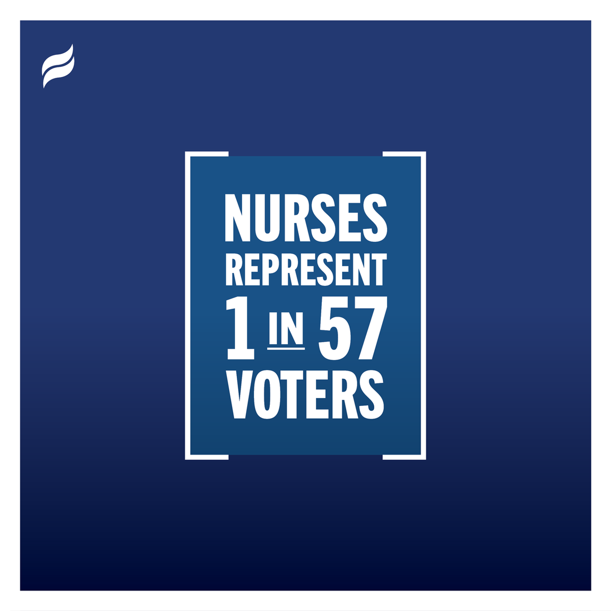 canadanurses's tweet photo. 🗳️ Nurses are 1 in every 57 voters in Canada.
Your voice matters. Your vote matters.
Election Day is Monday, April 28.
Let’s make sure health is on the ballot.
#NursesVote #CdnPoli #VoteForHealth #PoweredByNurses https://t.co/QiTFxzHXvg