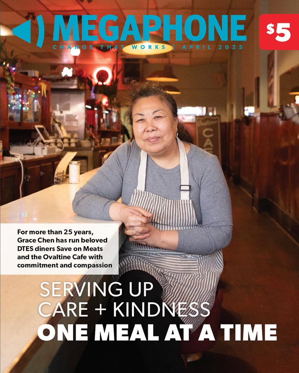 We love to see our community recognized! 💫 Did you catch Grace Chen, owner of the historic Ovaltine Cafe, featured in the April issue of @megaphonemag? Grace shares her story of perseverance, hospitality, and keeping this iconic spot in #DTES alive and thriving.