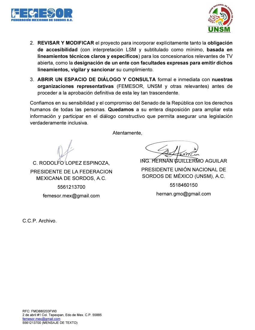 🚨 ¡ALERTA! Dictamen de Ley Telecom en <a href="/senadomexicano/">Senado de México</a> IGNORA accesibilidad para Personas Sordas. 🚫 Olvidan obligación de #LSM en TV y poder de sanción. ¡Es un GRAVE RETROCESO! Viola Constitución, #CDPD, #LGIPD. ¡No nos consultaron! <a href="/fernandeznorona/">Fernández Noroña</a>