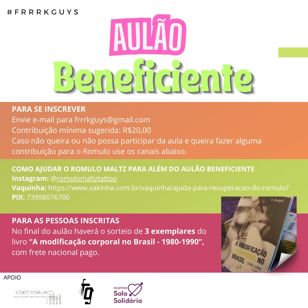 tang3l's tweet photo. Vamos ajudar o Romulo Maltz? Bora!
Inscrição via frrrkguys@gmail.com https://t.co/ANZBLn3E06