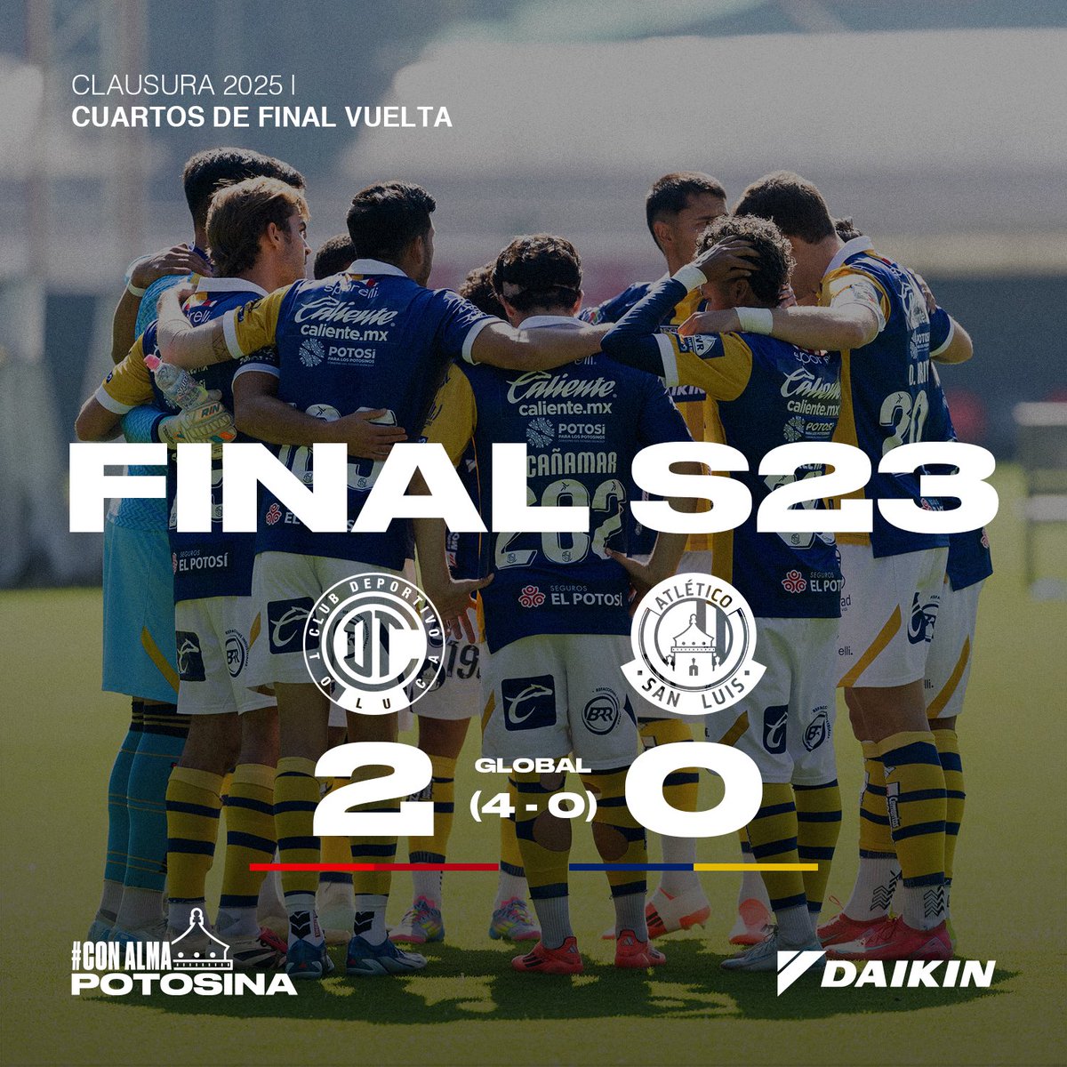 AtletideSanLuis's tweet photo. @TolucaFC #Sub23 | Termina nuestra participación en el #Clausura2025. 

#ConAlmaPotosina #JuvenilesADSL https://t.co/uElT65BDZ8