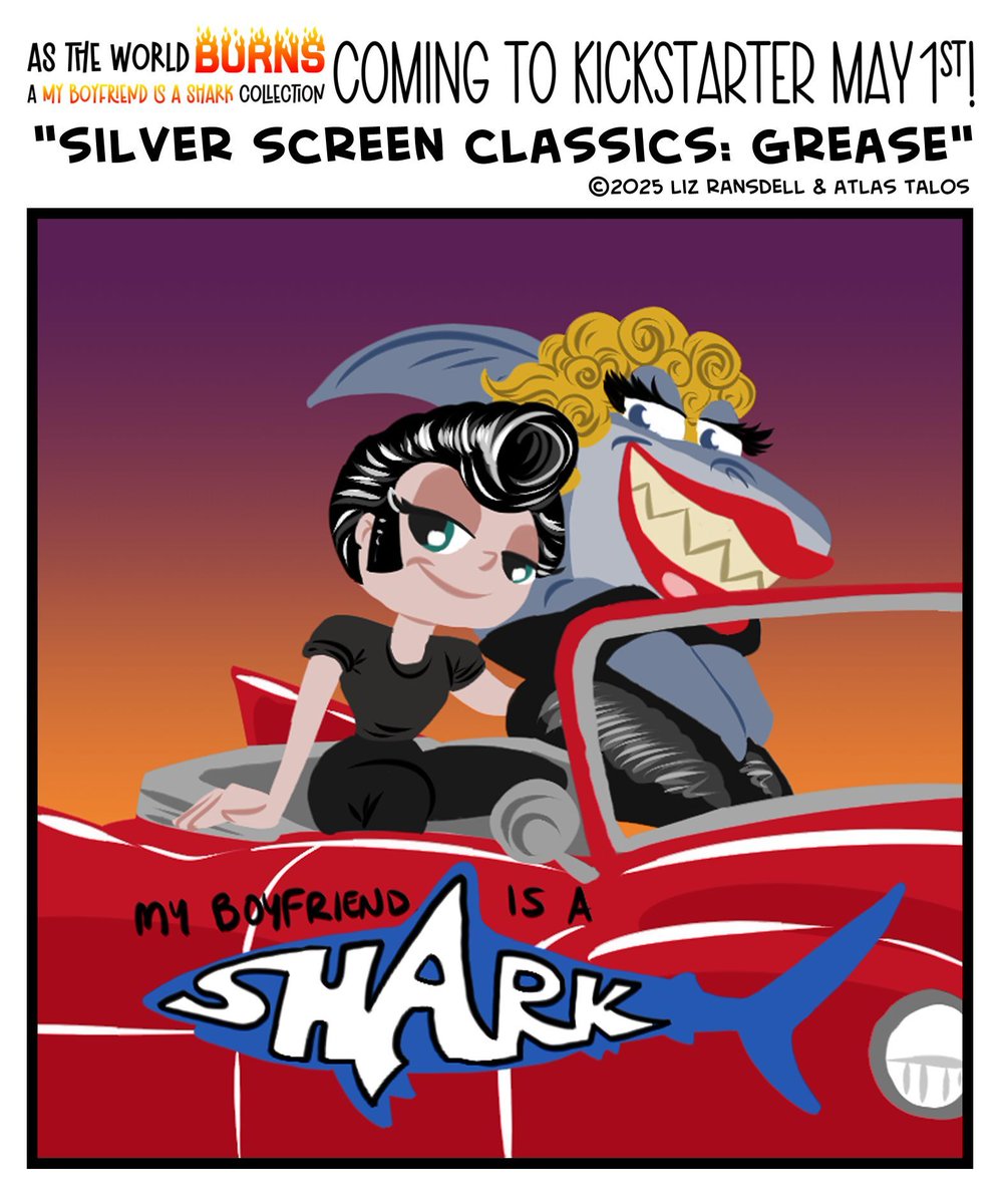 MBFIAS's tweet photo. AS THE WORLD BURNS, A My Boyfriend is a Shark collection, launches on Kickstarter May 1! Sign up now for updates!

https://t.co/kQB6QNfyRB https://t.co/OP58XPIZwt