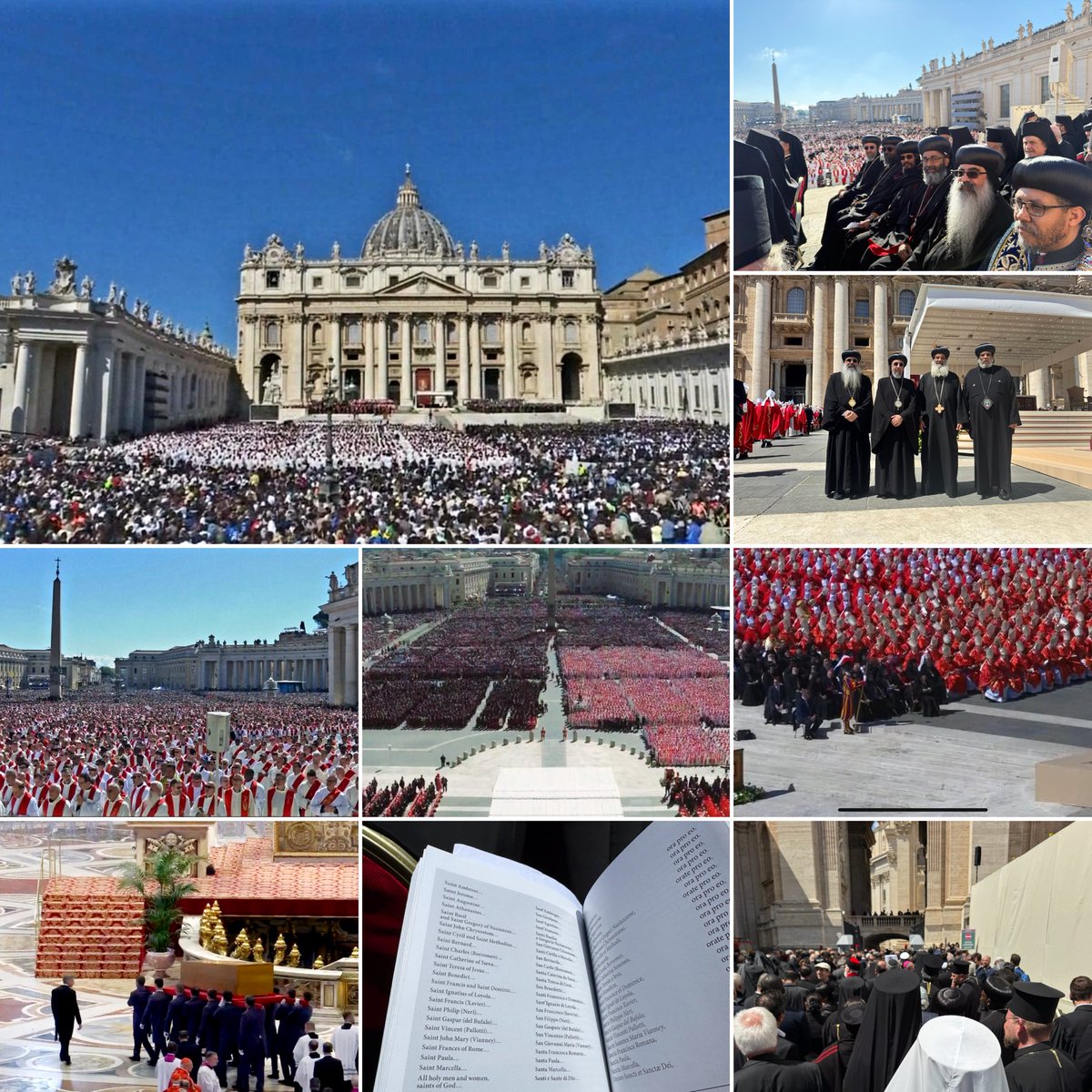 BishopAngaelos's tweet photo. A privilege to attend today’s funeral service for the Late Pope Francis at the Vatican with my dear brothers, Their Graces, Bishop Bernaba of Rome, Bishop Antonio of Milan and Bishop Kyrellos, co-Chair of the Catholic-Oriental Orthodox Dialogue. 

A day of fellowship and an opportunity to see so many of my sisters and brothers from across the breadth of the global Christian Family. 

During this year of marking and celebrating the 1700th Anniversary and the legacy the of the Council of Nicaea, pertinent to see Saint Athanasious mentioned in the Litany of the Saints.