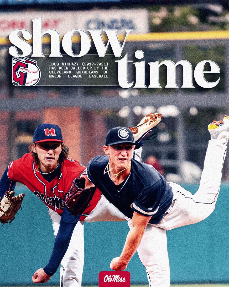 Good luck to <a href="/Dougnikhazy/">Døug Nikhazy</a> as he makes his MLB Debut with the <a href="/CleGuardians/">Cleveland Guardians</a> tonight!

#HottyToddy x #GuardsBall