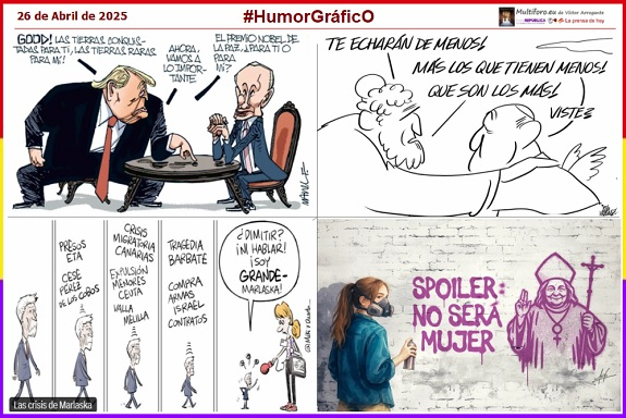 caval100's tweet photo. ►HumorGráficO
@ManelFontdevila @FitoHumorista @MikiyDuarte @luisoarte
#26deAbril #Guernica #IUFrenteAmplioIzquierdas #AgendaSocial
#ReflexionesAteas #Ateismo #PrincipiosYValoresRepublicanos #7291Ayuso
#EEUU #Israel #Gaza #Rusia #Ucrania #NoALaGuerra .
https://t.co/ZBT71DZbgY https://t.co/BtX7jvoTBF