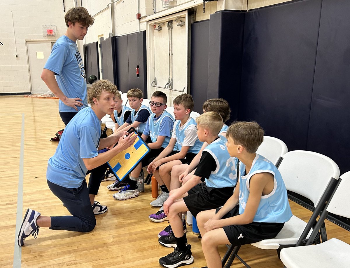 Coach B &amp; Coach P coachin’ the RULECougar squad up today. These kids played super HARD!