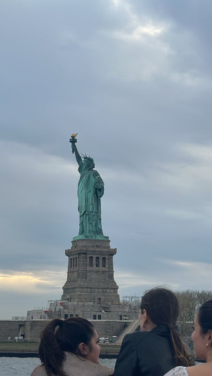 The Statue of Liberty, officially known as "Liberty Enlightening the World," is an iconic symbol of freedom and democracy located on Liberty Island in New York Harbor.