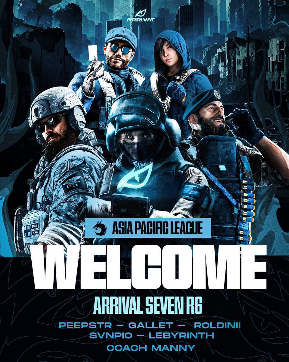Arrival Seven (@org_a7) on Twitter photo We adopted some Stray Dawgs 🥶
🧊<a href="/LebyRinthh/">LebyRinth | A7</a>
🧊<a href="/ChaiyawatPhurin/">Piomin | A7</a>
🧊<a href="/Roldinii_R6/">Roldinii | A7</a>
🧊<a href="/MannySMG/">mannny</a>
🧊<a href="/galletttt_/">Gallet | A7</a>
🧊<a href="/peepbabyboy/">Peepstr | A7</a>
#RainbowSixSiege | <a href="/R6esportsASIA/">Rainbow Six Esports Asia</a> We adopted some Stray Dawgs 🥶
🧊<a href="/LebyRinthh/">LebyRinth | A7</a>
🧊<a href="/ChaiyawatPhurin/">Piomin | A7</a>
🧊<a href="/Roldinii_R6/">Roldinii | A7</a>
🧊<a href="/MannySMG/">mannny</a>
🧊<a href="/galletttt_/">Gallet | A7</a>
🧊<a href="/peepbabyboy/">Peepstr | A7</a>
#RainbowSixSiege | <a href="/R6esportsASIA/">Rainbow Six Esports Asia</a>