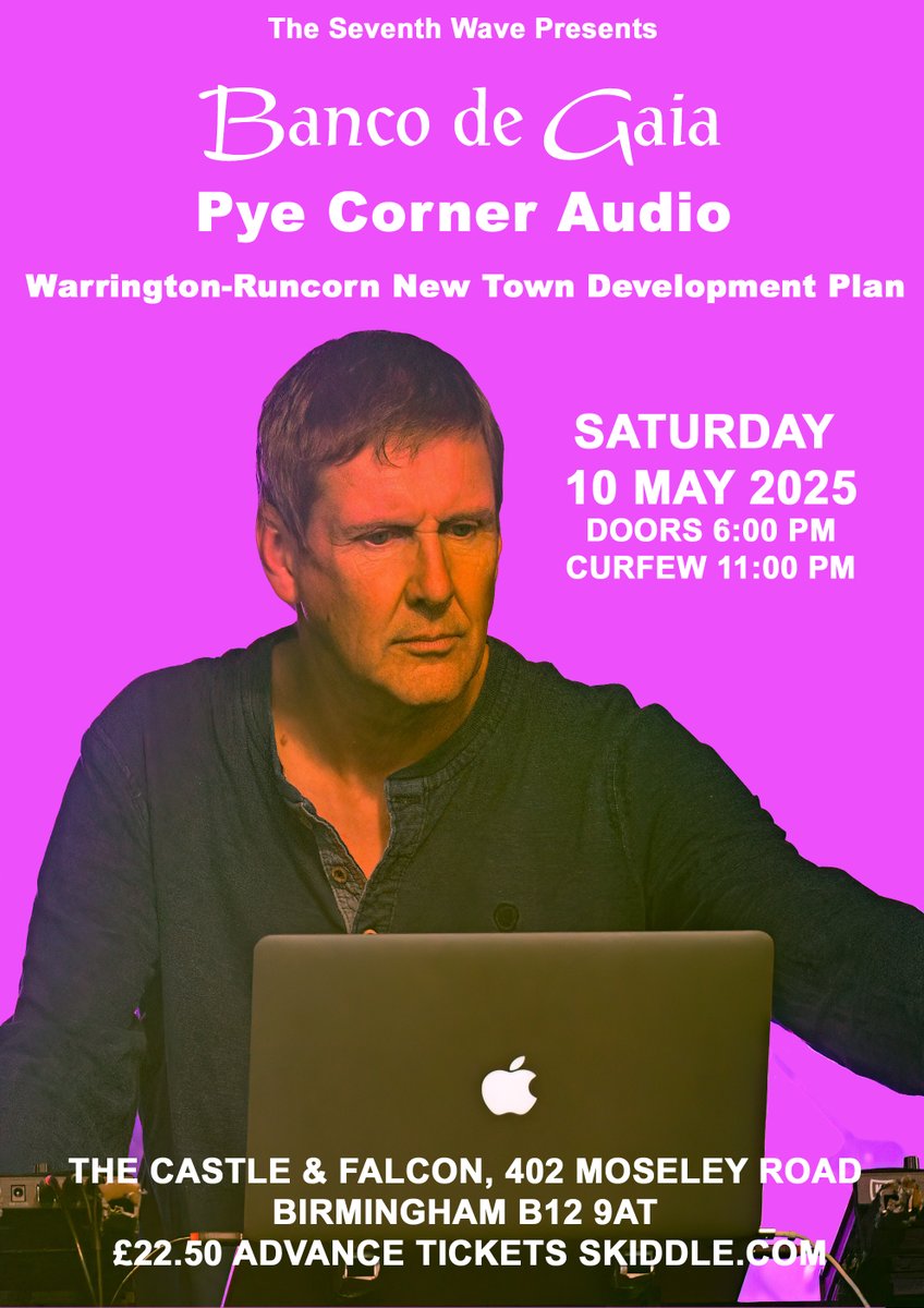 seventhwavebham's tweet image. @seventhwavebham
Two weeks to go - a lot of interest in this - cracking line up! @bancodegaia + @PyeCornerAudio
+ WRNTDP as part of the The Seventh Wave Festival of Electronic Music: 15 at @CastleandFalcon in B'ham. Tickets skiddle.com/g/theseventhwa… (also available at See Tickets)