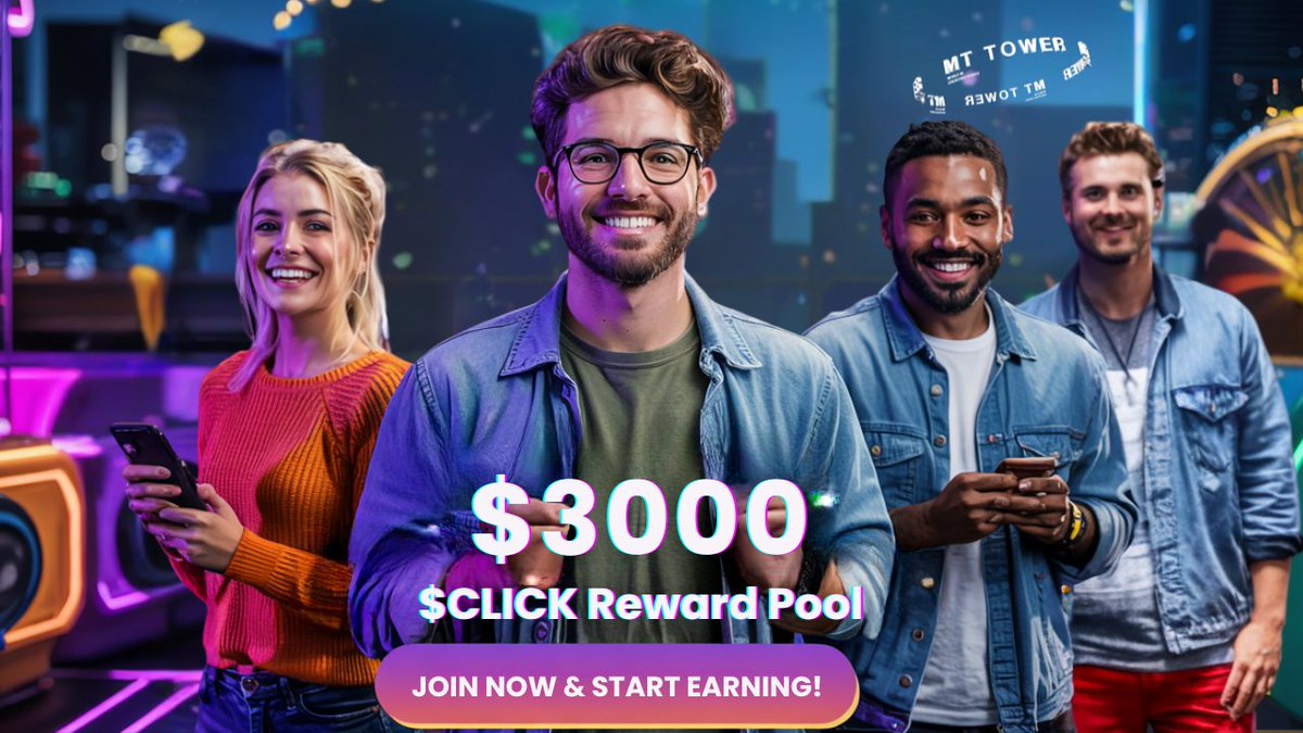 Andre_REMishere's tweet photo. MT Tower Community Event drops on April 28!
$3000 CLICK reward pool, fun challenges, and epic prizes!
Join now: https://t.co/cmKbeBRGw1

#MTTower #Web3Gaming #PlayAndEarn #AirdropSeason
#CommunityEvent
#GameFi
#CryptoCommunity #GamingEcosystem #Ambassadorprogram https://t.co/kGVYVVHyBZ