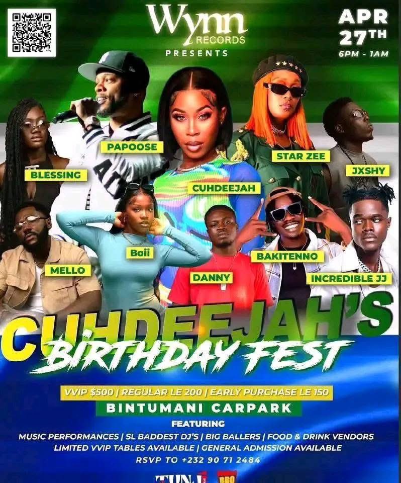 Saloneunfilter's tweet photo. SALONE, WE UP🚀 @Papooseonline is already OUTSIDE in Freetown and ready to SHUT DOWN Bintumani Car Park! 🔥✨🇸🇱
This ain’t regular , it’s LEGENDARY vibes only. Energy HIGH, Salone style. Let’s show out!
#PapooseInSalone  #SaloneUnfiltered #SweetSalone https://t.co/efYqHgfGWw