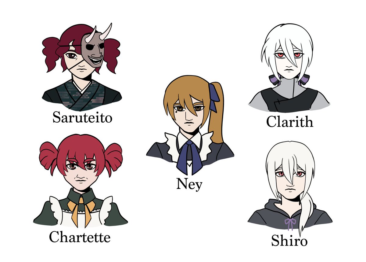 Galleyshusband's tweet photo. And at last, Extra (Teto, Haku, Neru) Evillious characters in my style!
This is the last one I'll do, thanks for supporting me!
#evilliouschronicles #clarith #neyphutapie #chartettelangley #kasaneteto #akitaneru #yowanehaku https://t.co/HaYOGIE0Z9