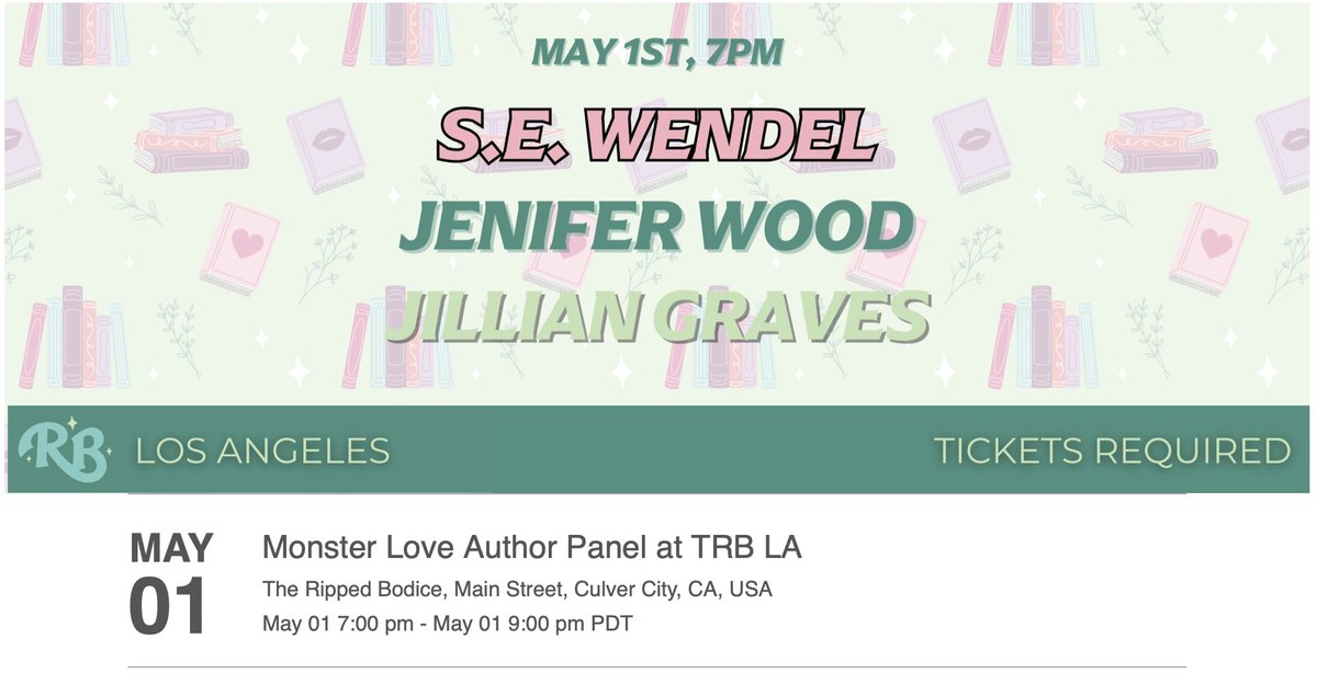 Happy Indie Bookstore Day!
It's also my birthday so if you want to celebrate get yourself to an indie bookstore and treat yourself to a book or two!
P.S. I'll at the <a href="/TheRippedBodice/">The Ripped Bodice</a> on May 1st fro a panel on Monster Love w/ <a href="/sewendelauthor/">S. E. Wendel✨Romantasy Author✨</a> &amp; Jenifer Wood!
therippedbodice.com/events-and-tic…