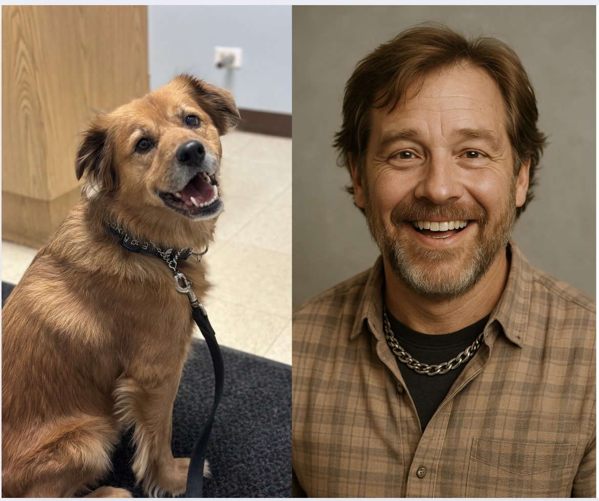 I asked ChatGPT what my dog would look like if he was human.