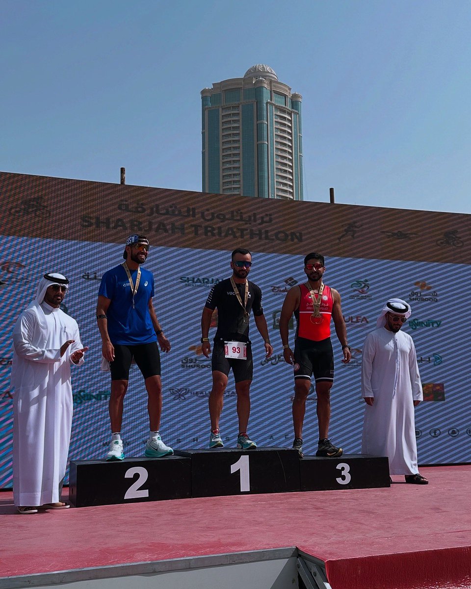 MarwandoubleA's tweet photo. Make that 14x Olympic distance 
Sharjah Olympic triathlon 2:24’
1st AG + Emirati 🇦🇪 
7th overall https://t.co/xb5Xg6A5vX