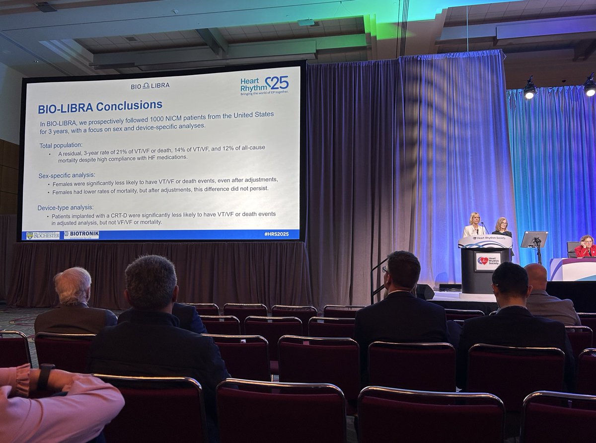 Daniel D. Han (@danieldwhan) on Twitter photo Wonderful Late-Breaking Clinical Trials and Sciences session with my mentor, Dr. Valentina Kutyifa, presenting the results from the BIO-LIBRA study! More equal representation of females should be present when designing clinical trials! <a href="/VKutyifa/">Valentina Kutyifa</a> <a href="/UR_Med/">UR Medicine</a> <a href="/URochester_SMD/">URochester SMD</a> #HRS2025 Wonderful Late-Breaking Clinical Trials and Sciences session with my mentor, Dr. Valentina Kutyifa, presenting the results from the BIO-LIBRA study! More equal representation of females should be present when designing clinical trials! <a href="/VKutyifa/">Valentina Kutyifa</a> <a href="/UR_Med/">UR Medicine</a> <a href="/URochester_SMD/">URochester SMD</a> #HRS2025