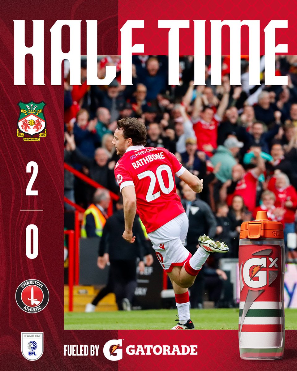 Wrexham_AFC's tweet photo. Ahead at the break 🫡

🔴⚪️ #WxmAFC https://t.co/rM5Az713nD