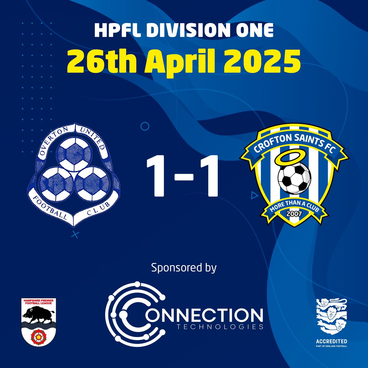 Crofton Saints FC (@croftonsaintsfc) on Twitter photo Result: Overton United 1-1 Crofton Saints.
A point sees the <a href="/HantsLeague/">uhlsport Hampshire Premier League</a> Division One title slip away, however we can still finish in 2nd place with a result next week at home to Whiteley Wanderers
⚽️ Harvey Clark <a href="/harvey95243499/">harvey</a>
🅰️ George Clark <a href="/clarkyg96/">George Clark</a> Result: Overton United 1-1 Crofton Saints.
A point sees the <a href="/HantsLeague/">uhlsport Hampshire Premier League</a> Division One title slip away, however we can still finish in 2nd place with a result next week at home to Whiteley Wanderers
⚽️ Harvey Clark <a href="/harvey95243499/">harvey</a>
🅰️ George Clark <a href="/clarkyg96/">George Clark</a>