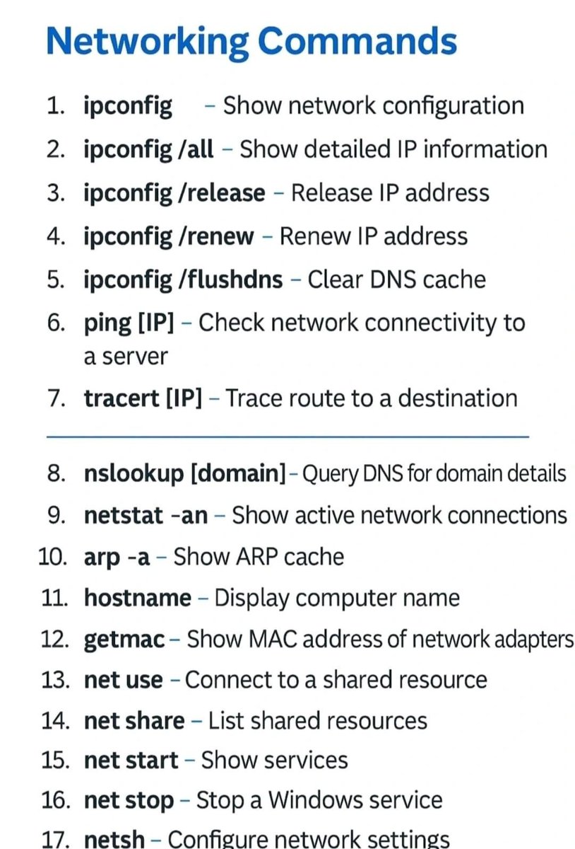 💡Networking Commands